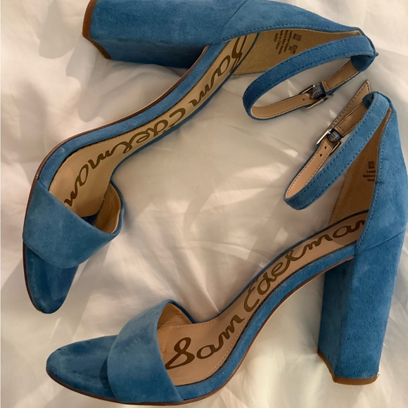 Sam Edelman Electric Blue Yaro Block Heel Sandals - Picture 2 of 4
